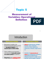 Chapter 4 - Measurement of variables (Operational Definition)