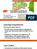 1. Introduction to MIL (Part 1)- Communication, Media, Information, and Technology Literacy