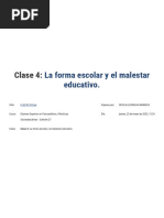 Clase 4 - La Forma Escolar y El Malestar Educativo
