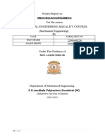 Project Report On For The Course Industrial Engineering &quality Control (Mechanical Engineering) by 2200440226 2200440225 Under The Guidance of