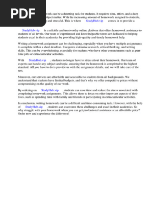 Homework Contract Week 33