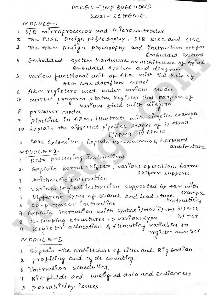 MCES IMP Questions | PDF