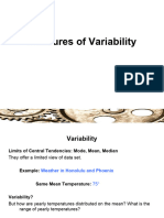 Measures of Variablity