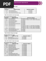 Rish SI-101 CONFIGURATION SETTING FOR INPUT SELECTION