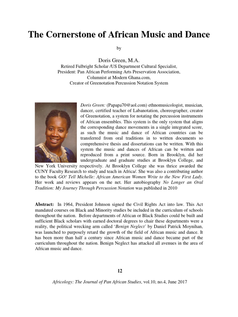 Foundations of African Music and Dance | PDF | Dances | Shorthand