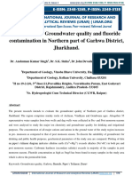 Assessment of Groundwater Quality and Fluoride Contamination in Northern Part of Garhwa District, Jharkhand