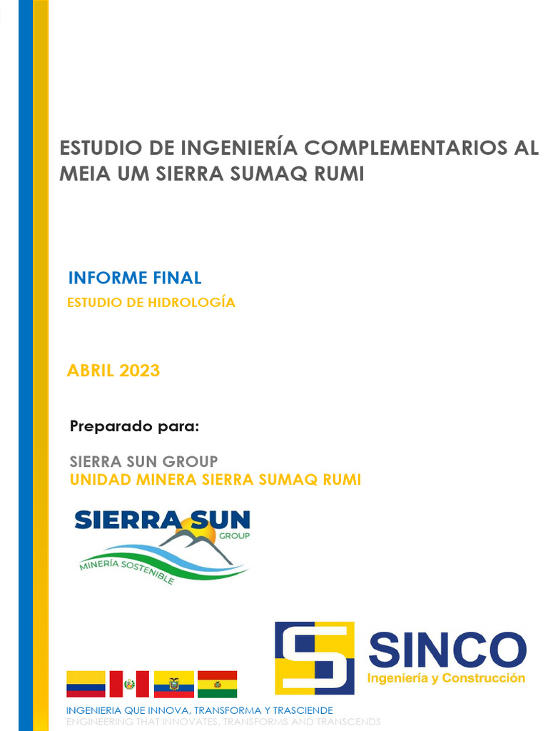 SC 004 2023 100 Hid 01 | PDF | Precipitación | Hidrología