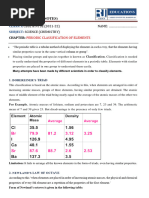 Notes - Periodic Classification of Elements - C-X