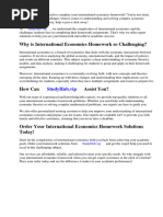 International Economics Homework Solutions