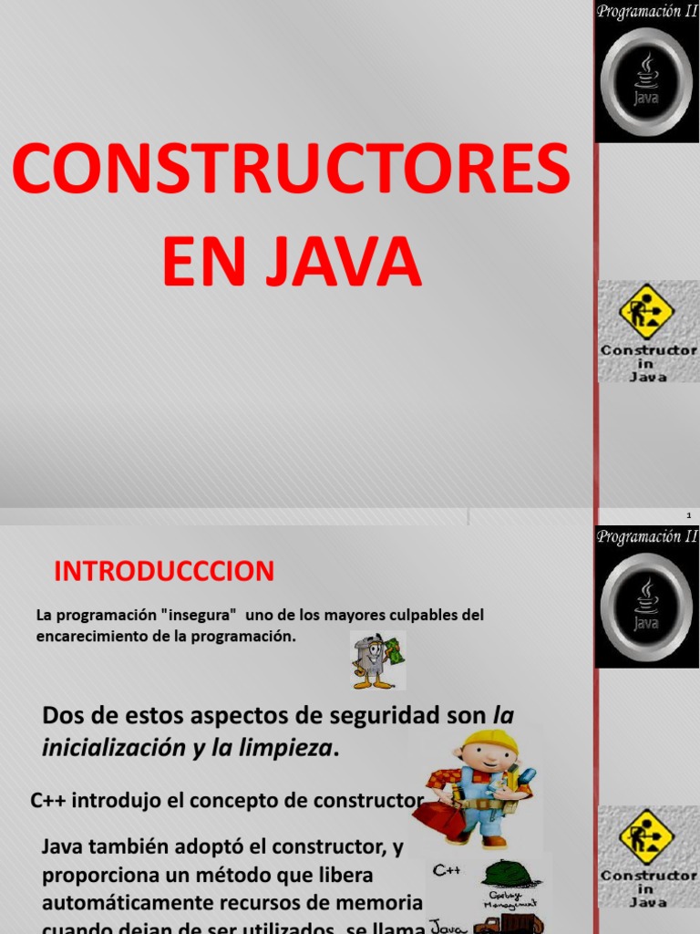 Constructores en Java: Guía Completa | PDF | Constructor (Programación ...