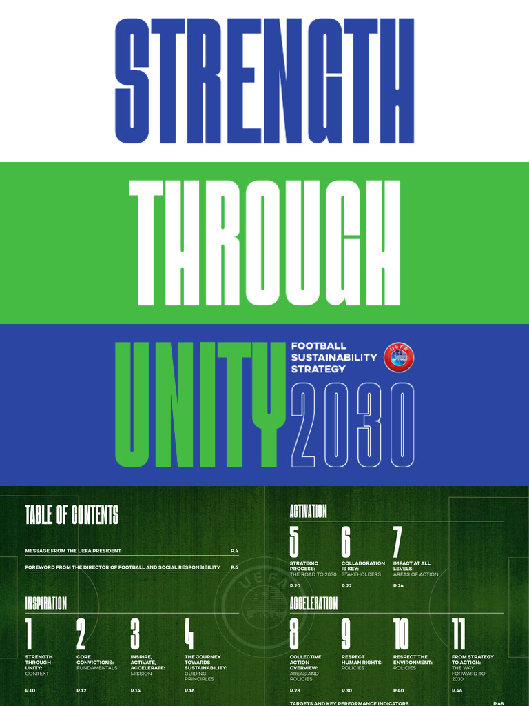 UEFA Sustainability Strategy 2030 | PDF | Sustainability | Strategic ...