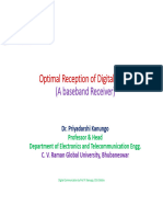 Optimal Reception of Digital Signal - A Baseband Receiver