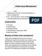 Unit - 3 Public Issue Management Investment Banking