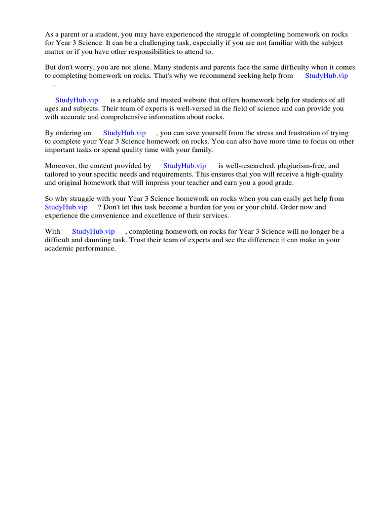 Year 3 Science Homework Rocks | PDF | Safari (Web Browser) | Rock (Geology)
