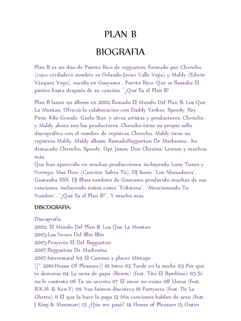 Plan B | PDF | Arte