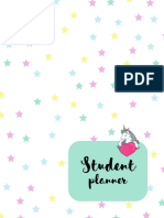 Just Love Printables Unicorn Themed Student Planner 2022 2023 PDF 8.5x11