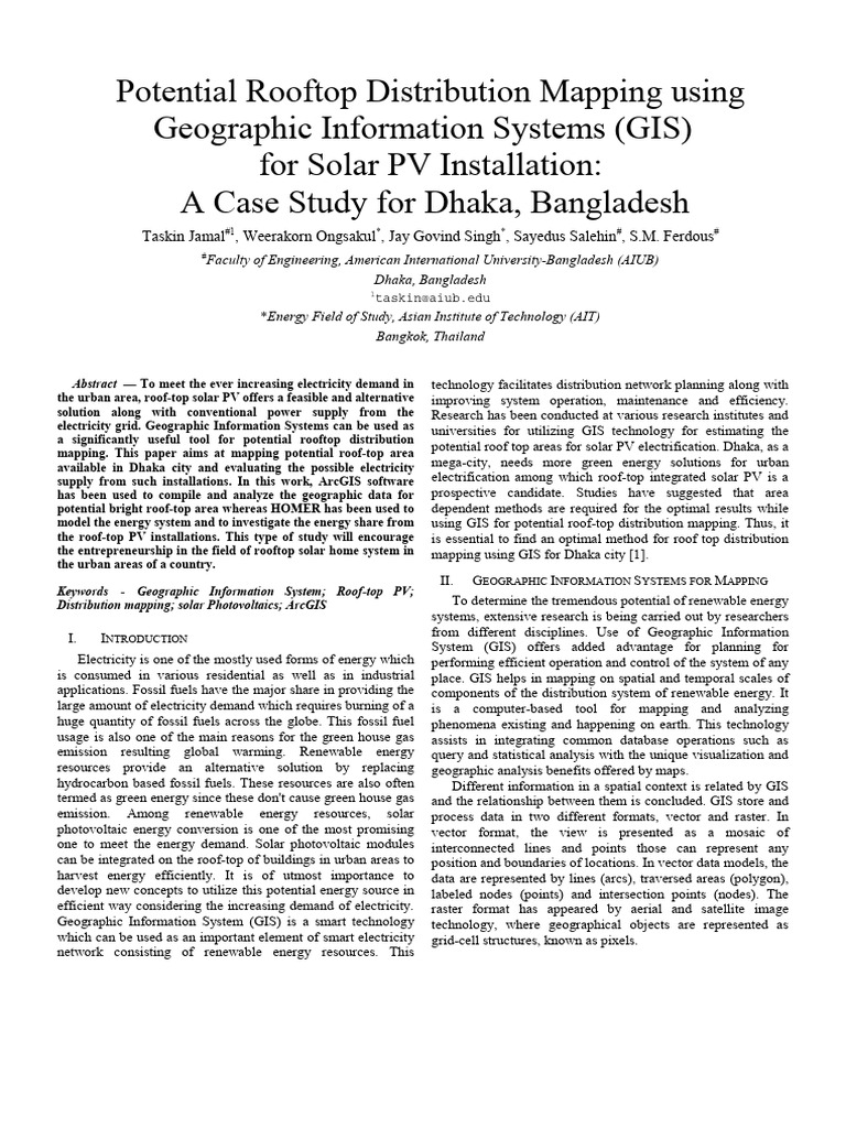 Potential Rooftop Distribution Mapping U | PDF | Solar Power ...