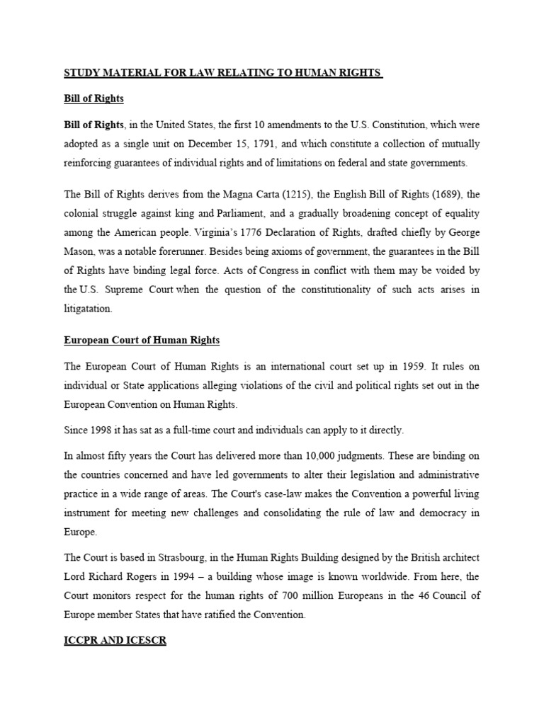 Human Rights-Study Materials | PDF | Human Trafficking | Human Rights