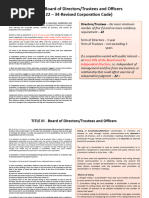 TITLE III - Board of Directors/Trustees and Officers (Sec. 22 - 34-Revised Corporation Code)