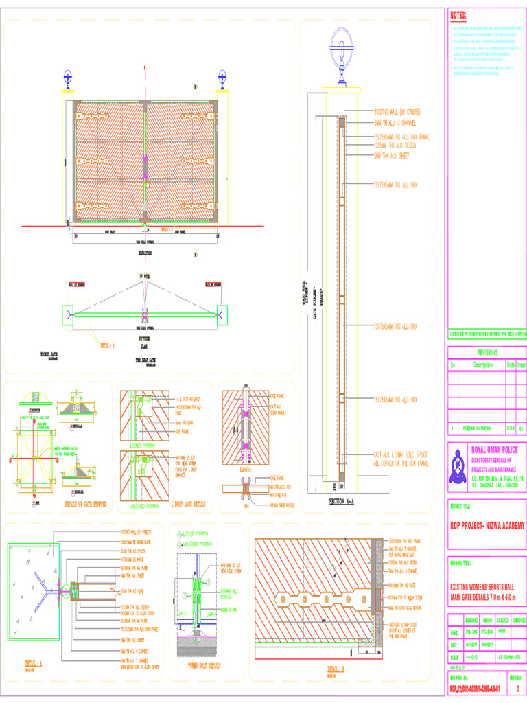 Main Gate Details for Nizwa Academy | PDF