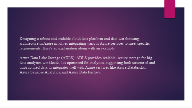 Azure Cloud Data Platform Design Guide | PDF | Computers