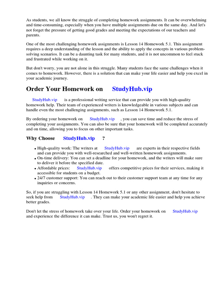 Lesson 14 Homework 5.1 Answer Key | PDF | Multiplication | Mathematics