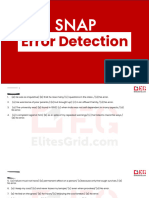 Error Detection (SNAP) - 2