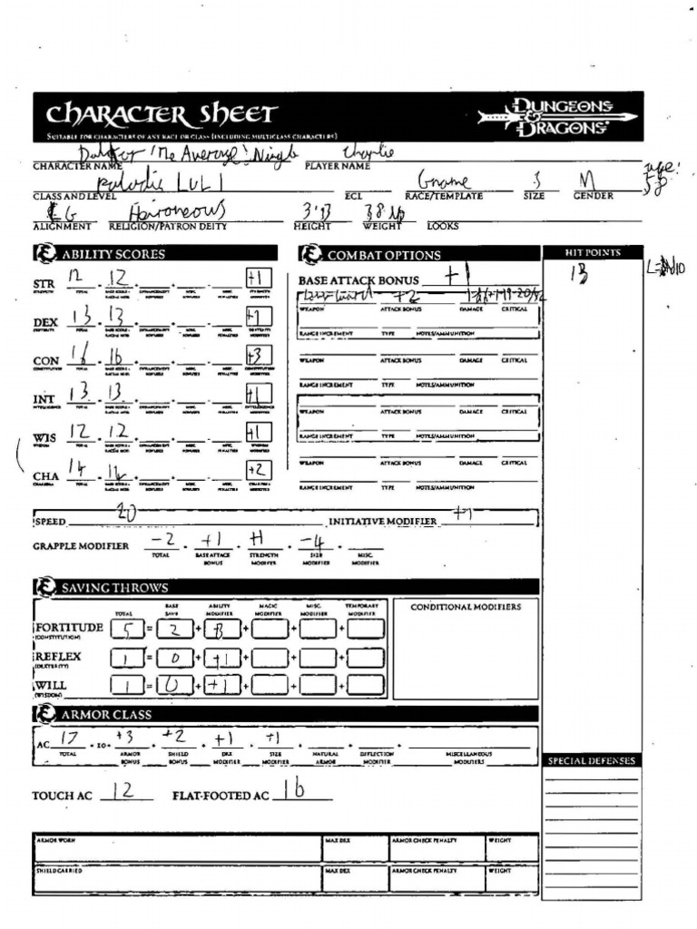 Delkor Character Sheet | PDF | Fashion Accessories | Clothing