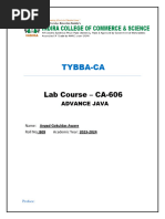 TYBBA-CA Advance Java LAB BOOK-1