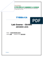 TYBBA-CA Advance Java LAB BOOK-1