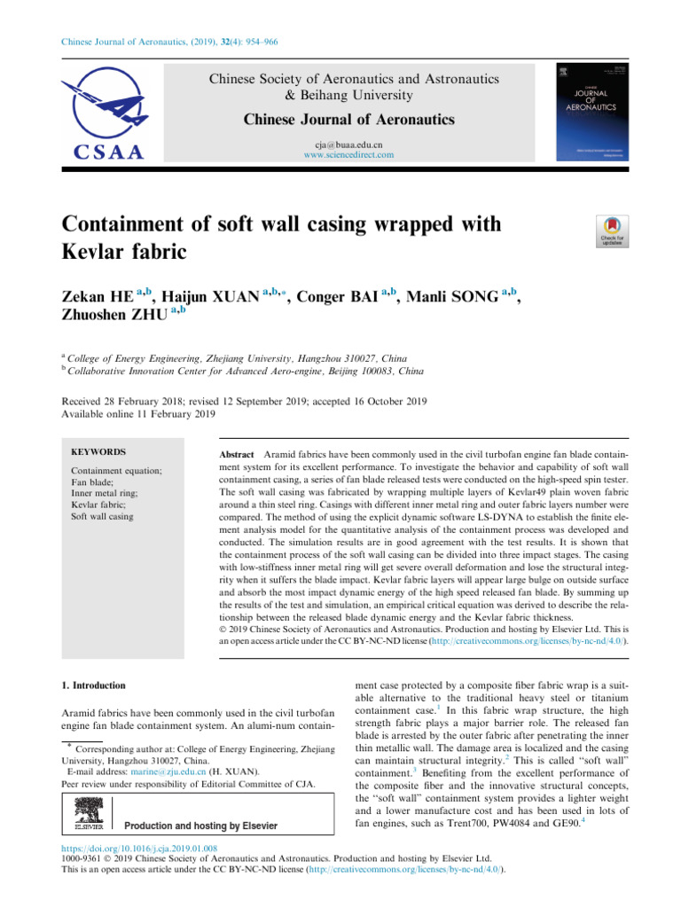 Kevlar-Wrapped Soft Wall Casing Containment | PDF | Young's Modulus ...
