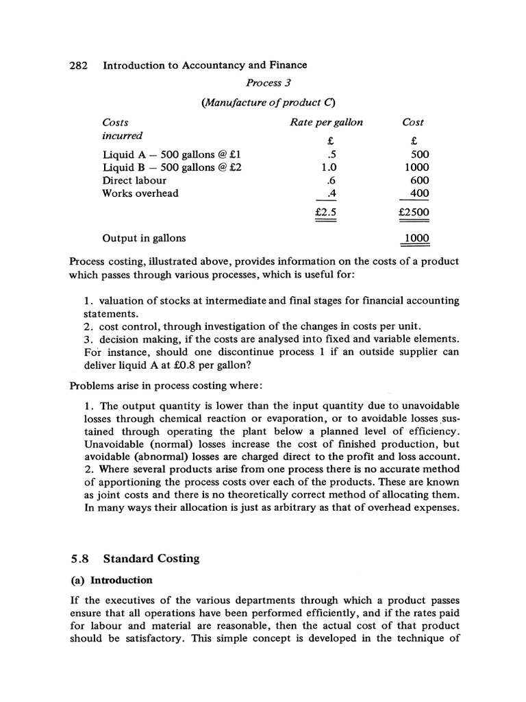 Standard Costing Pdf Labour Economics Cost Accounting