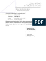 SURAT KETERANGAN KERJA PT. MANADO TEKNIK MANDIRI