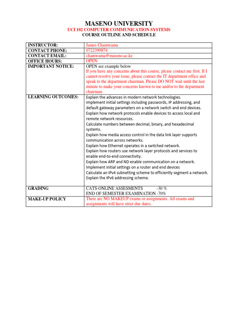 Uci 102 Computer Communication Systems Pdf Computer Network