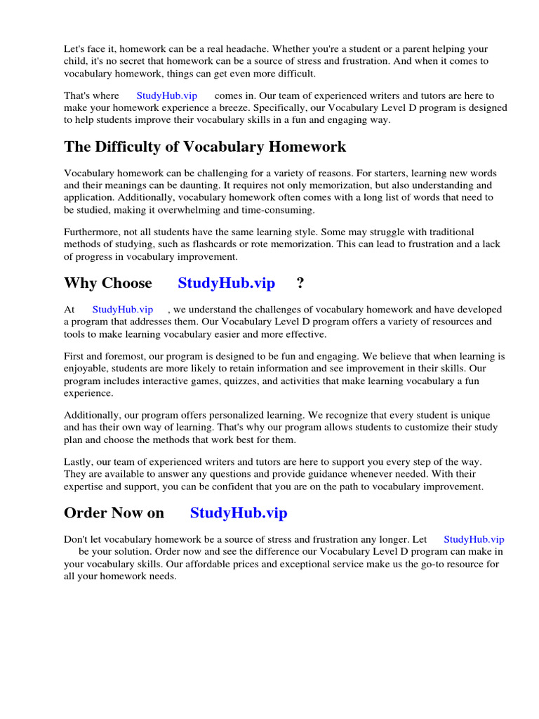Reading For Vocabulary Level D Pdf