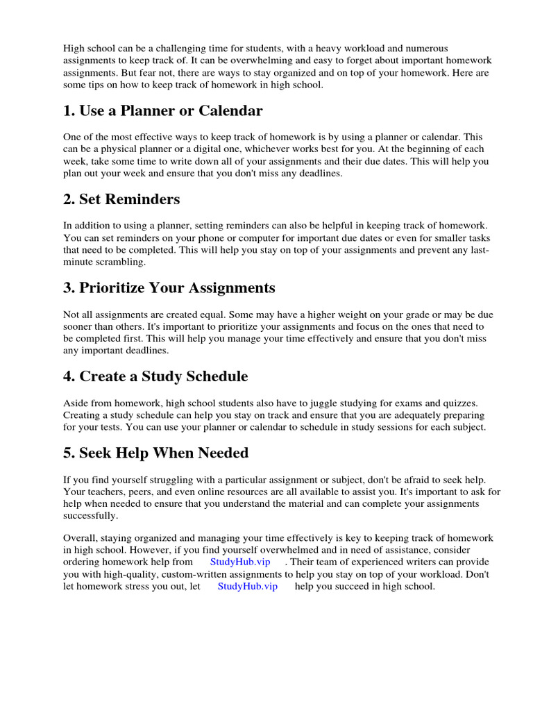 how-to-keep-track-of-homework-in-high-school-pdf-homework-i-work