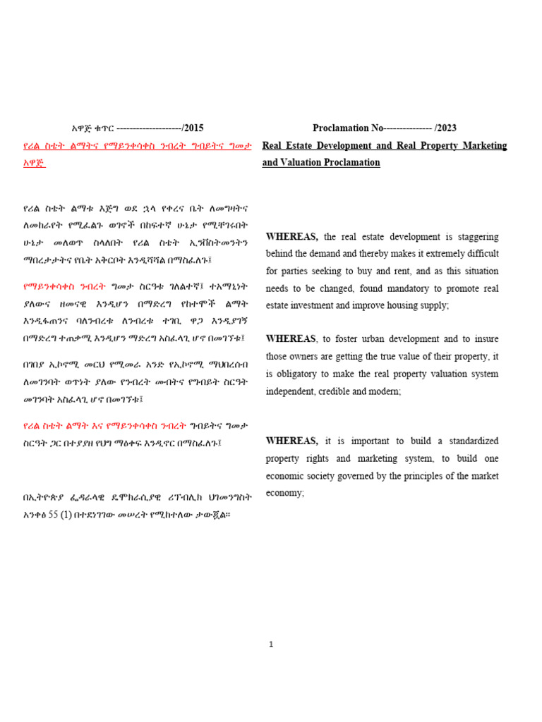 Final Edited 2014 Real Estate Proclamation (Semi-Final) | PDF