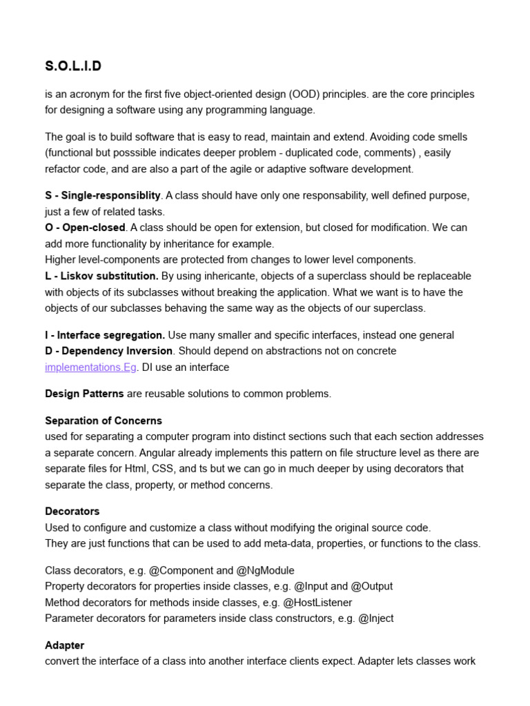 S.O.L.I.D: Implementations - Eg | PDF | Class (Computer Programming ...