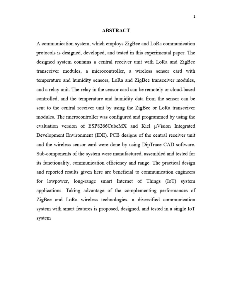 Zigbee and LoRa Environmental Monitoring | PDF | Liquid Crystal Display ...