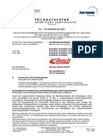 Teilegutachten: Tüv Nord Part Certificate