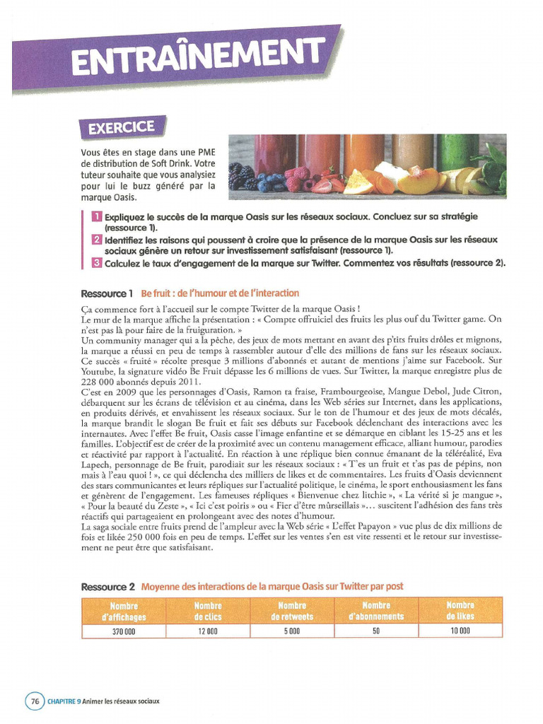 Exercice Oasis | PDF