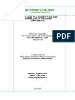 Capstone Sample Nutritive Value of Alternative Flour Mafe From Malunggayspinach and Camote Leaves