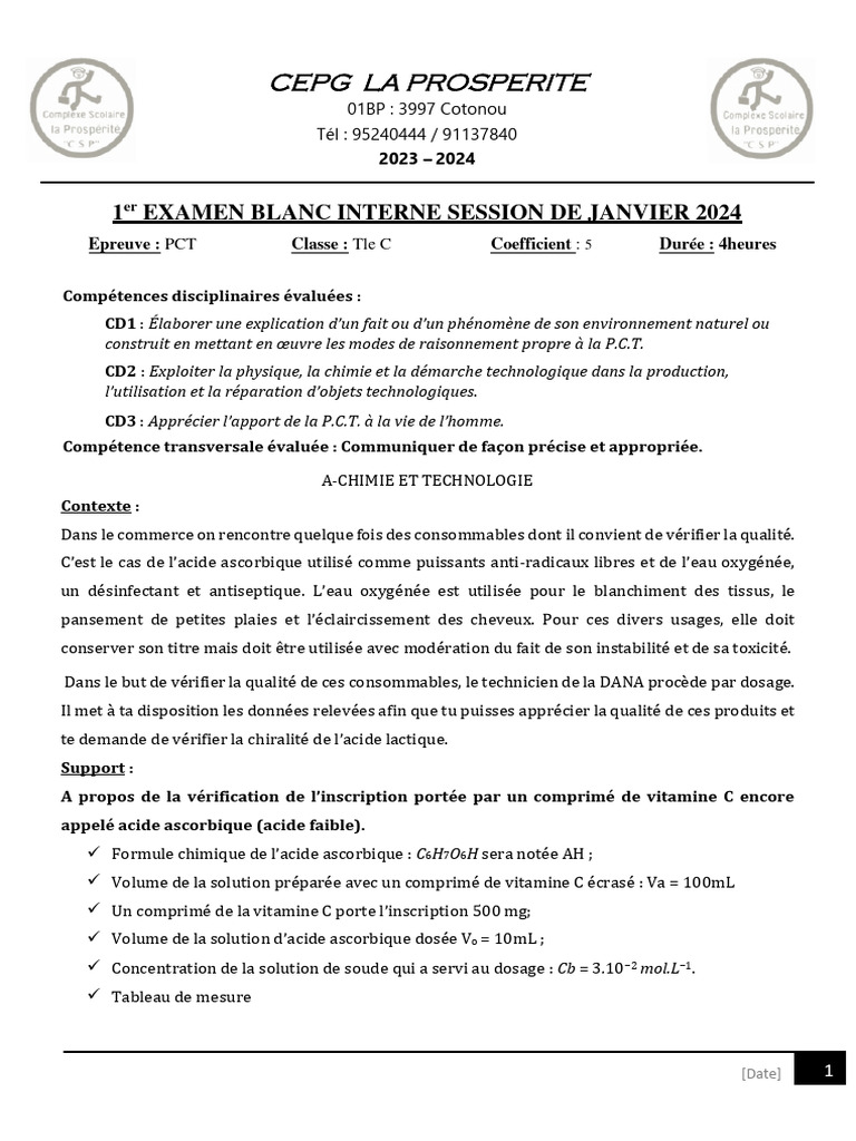 Test salivaire à l'eau oxygénée | PDF | Réaction d'oxydoréduction ...