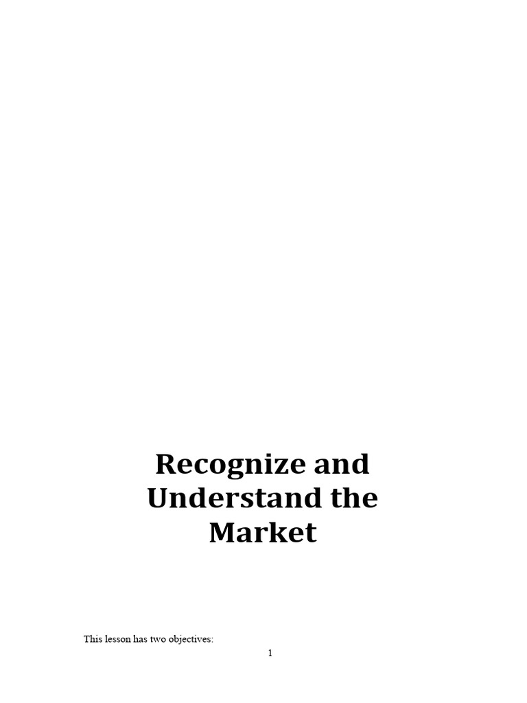 Recognize and Understand The Market | PDF | Market Segmentation ...