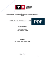 Esquema Del Programa de Estimulación Cognitiva para El Adulto Mayor