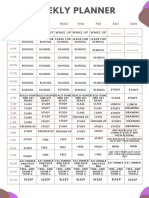 Weekly Planner: MON TUE WED THU FRI SAT SUN