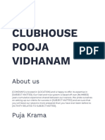 Clubhouse Pooja Vidhanam
