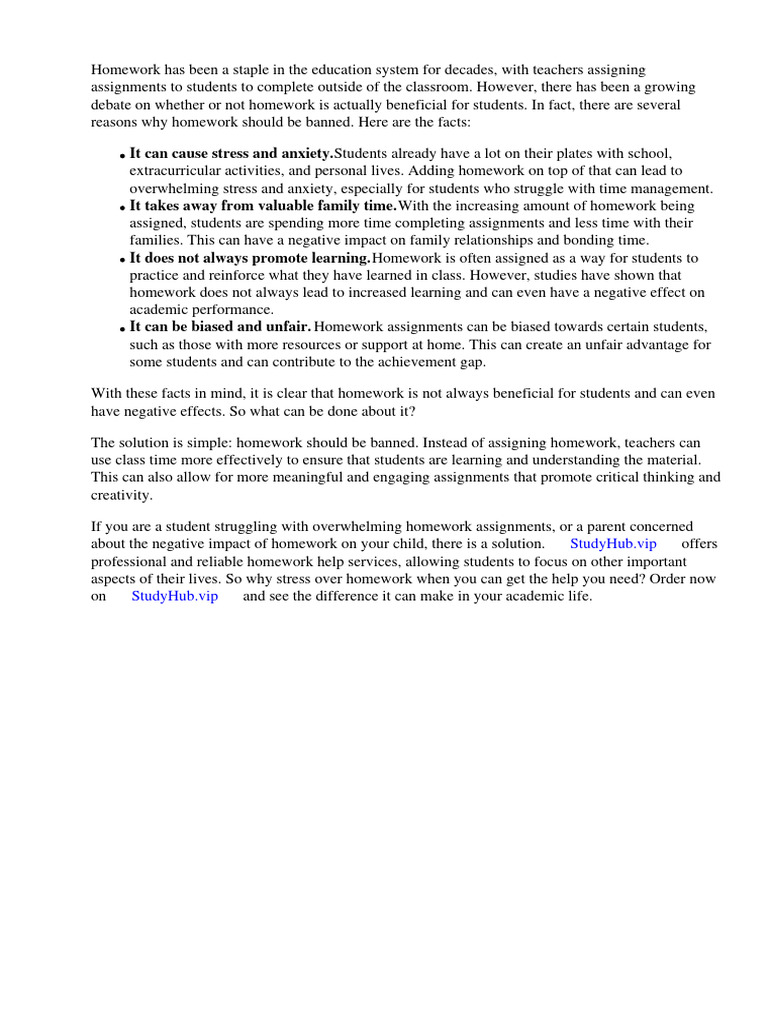 reasons-why-homework-should-be-banned-facts-pdf-homework-learning
