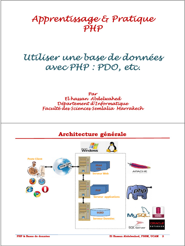 Utiliser PDO avec PHP pour SGBD | PDF | PHP | Bases de données