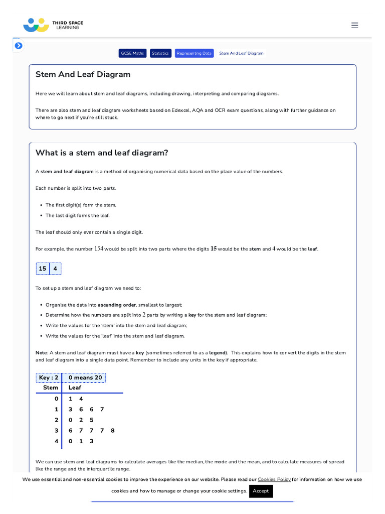 Understanding Stem and Leaf Diagrams | PDF | Chart | Mathematics